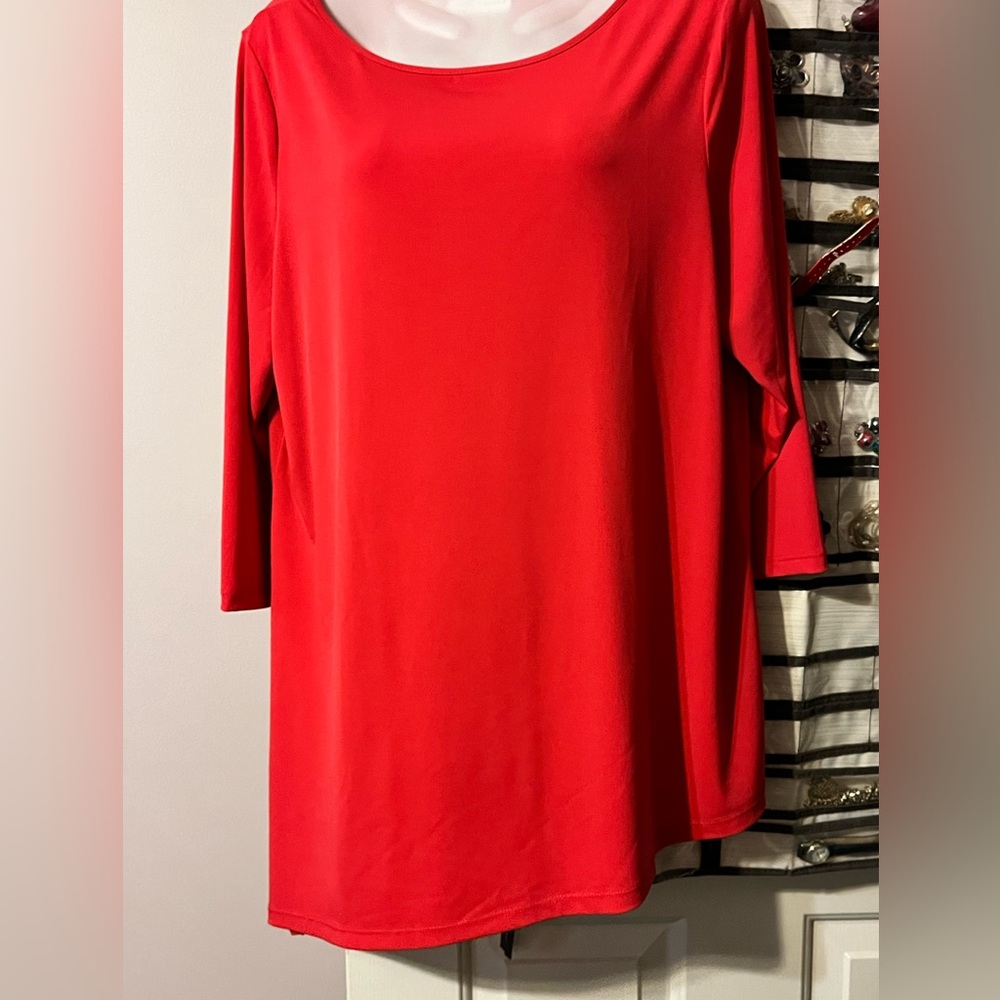 Women’s red top, size large, by Susan Graver